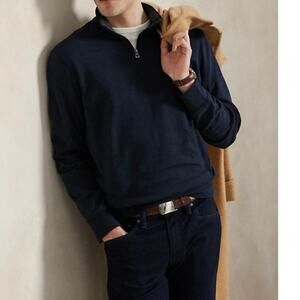 Polo Ralph Lauren Quarter-Zip Pullover XXL Aviator‎ Navy Pony Logo Big Tall NWOT